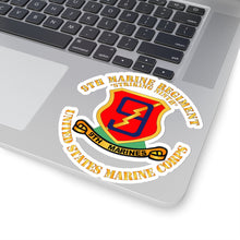 Load image into Gallery viewer, Kiss-Cut Stickers - USMC - 9th Marine Regiment - Striking Ninth
