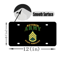 Load image into Gallery viewer, [Made in USA] Custom Aluminum Automotive License Plate 12&quot; x 6&quot; - Army - ARMY -  SSG - Retired
