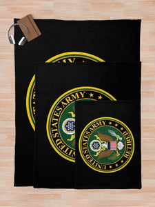 Army - US Army Retired Throw Blanket