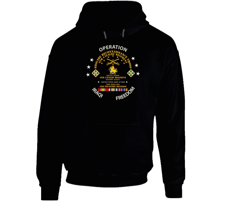 Army - Brt - 9th Cav, B Trp, 3rd Bde - 4th Inf Div - Operation If W Iraq Svc Hoodie