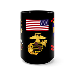 Black Mug 15oz - USMC - Vietnam War Veteran - 2nd Battalion, 5th Marines - Battle of Hue - 31 Jan 1968 – 2 Mar 1968 - w CAR VN SVC