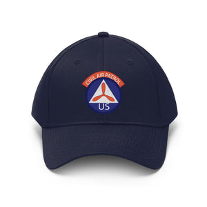 Twill Hat - CAP - Civil Air Patrol Insignia - Hat - Direct to Garment (DTG) - Printed