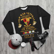 Load image into Gallery viewer, AOP Unisex Sweatshirt - USMC - Cold War Vet - 3rd Bn, 5th Marines w COLD SVC X 300
