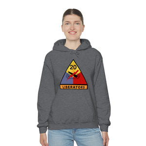 Unisex Heavy Blend™ Hooded Sweatshirt - Army - 20th Armored Division - Liberators wo Txt