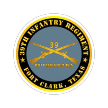Load image into Gallery viewer, Kiss-Cut Stickers - Army - 39th Infantry Regiment - Buffalo Soldiers - Fort Clark, TX w Inf Branch
