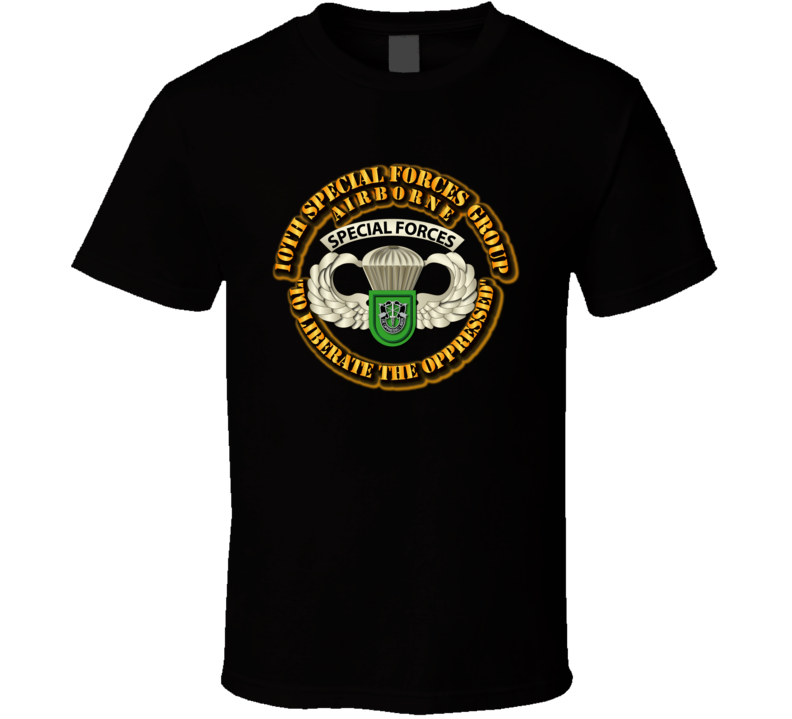 SOF - 10th SFG - Airborne Badge T Shirt