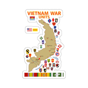 Kiss-Cut Stickers - Map - Vietnam Units - 3 wo DS