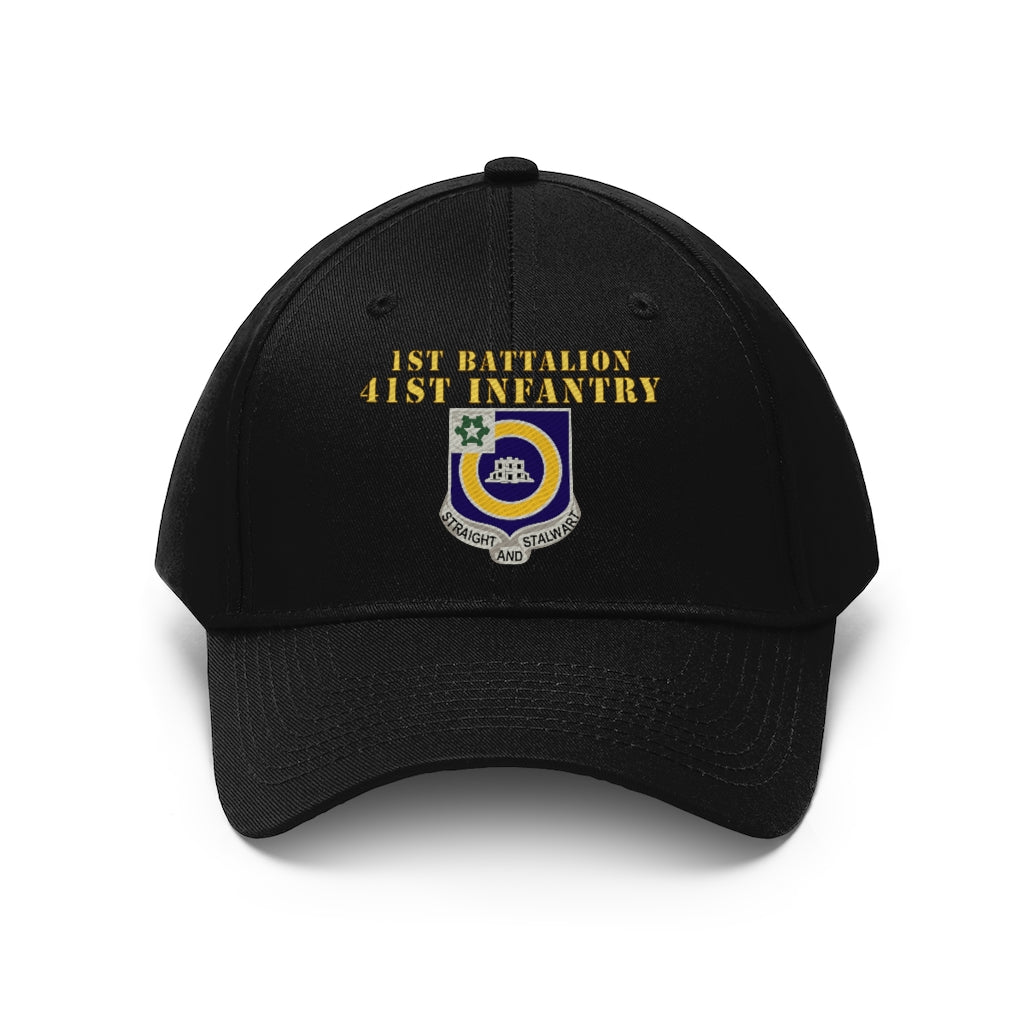 Army - 1st Bn 41st  Infantry - DUI X 300 - Hat - Unisex Twill Hat - Direct to Garment (DTG) Printed