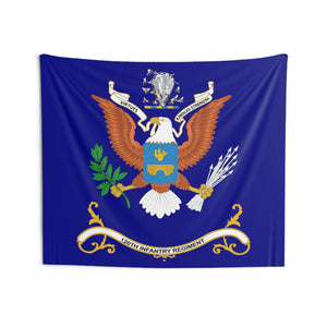Indoor Wall Tapestries - 120th Infantry Regiment - VIRTUES KINDLES STRENGTH - Regimental Colors Tapestry