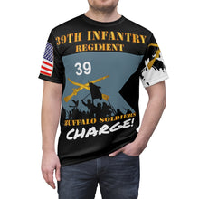 Load image into Gallery viewer, All Over Printing - Army - 39th Infantry Regiment on Guidon with Bayonet Charge - Buffalo Soldiers
