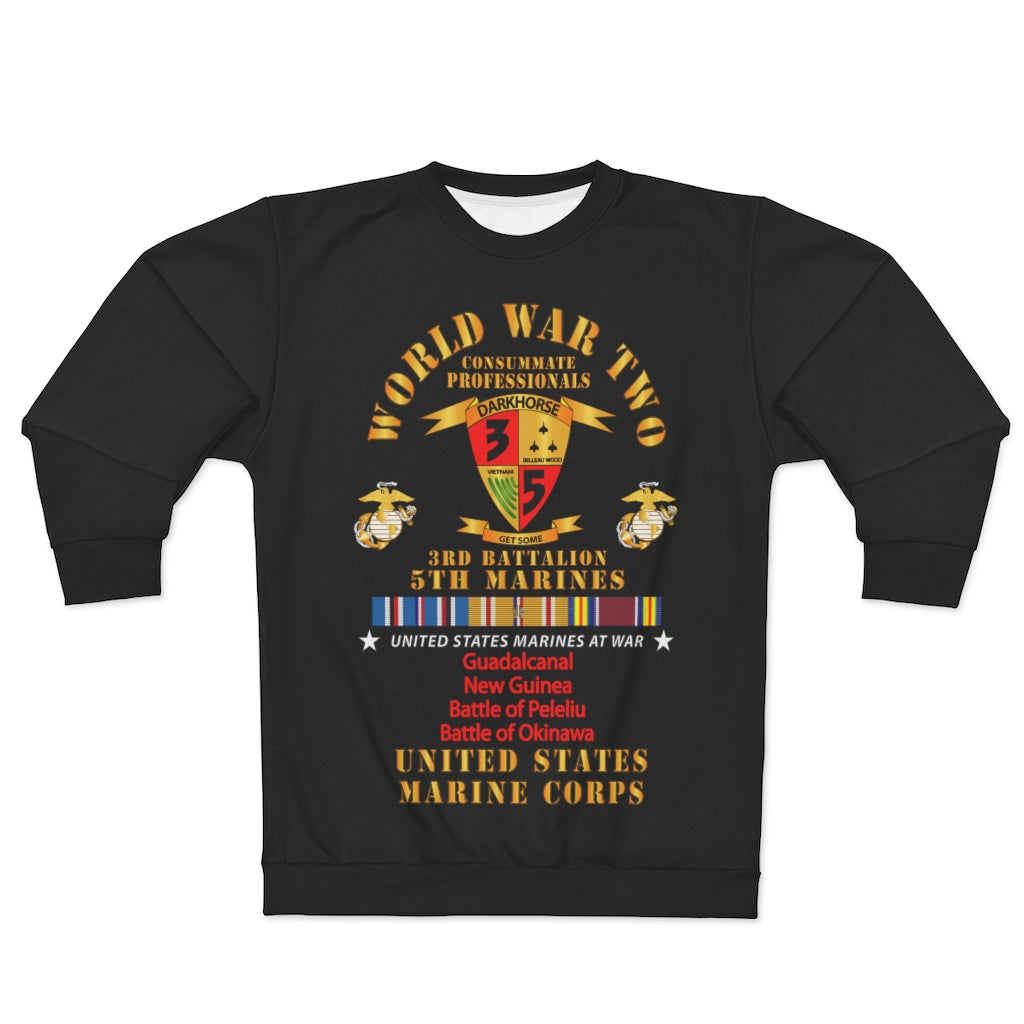 AOP Unisex Sweatshirt - USMC - WWII  - 3rd Bn, 5th Marines - w PAC SVC