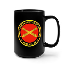 Load image into Gallery viewer, Black Mug 15oz - Army - US Army Field Artillery Ft Sill Ok w Branch
