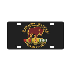 Army - 1st Squadron, 10th Cavalry w SVC Ribbon Classic License Plate