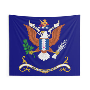 Indoor Wall Tapestries - 187th Infantry Regiment - NE DESIT VIRTUS - Regimental Colors Tapestry