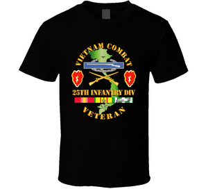 Army - Vietnam Combat Infantry Veteran W 25th Inf Div Ssi V1 T-shirt