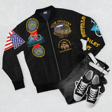 Load image into Gallery viewer, Men&#39;s AOP Bomber Jacket - 25th Infantry, Buffalo Soldiers - From Missoula to St Louis - Bicycle Corps
