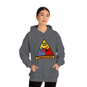 Unisex Heavy Blend™ Hooded Sweatshirt - Army - 20th Armored Division - Liberators wo Txt