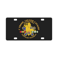 Load image into Gallery viewer, Army - C Troop, 1st-9th Cavalry - Headhunters - Vietnam Vet w 1966-1967 VN SVC X 300 Classic License Plate
