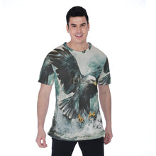 Load image into Gallery viewer, Painted Tree - Left Dark Eagle Attack - All-Over Print Men&#39;s T-shirt | Birdseye
