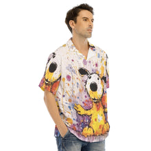 Load image into Gallery viewer, Painted Tree - Teddy Puppy - All-Over Print Men&#39;s Hawaiian Shirt With Button Closure
