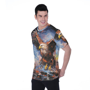 Painted Tree - Right War Eagle - All-Over Print Men's T-shirt | Birdseye