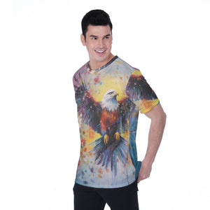 Painted Tree- Color Eagle - All-Over Print Men's T-shirt | Birdseye