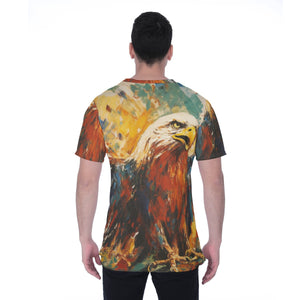 Painted Tree - Eagle Stare - All-Over Print Men's T-shirt | Birdseye