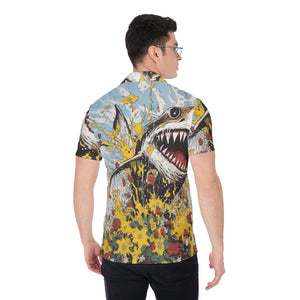 All-Over Print Men's Shirt - Swimming Shark