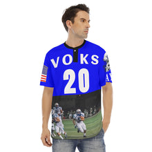 Load image into Gallery viewer, All-Over Print Men&#39;s Football Jersey With Button Closure - Lanier VOKS JAY #20 - V2
