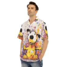 Load image into Gallery viewer, Painted Tree - Teddy Puppy - All-Over Print Men&#39;s Hawaiian Shirt With Button Closure
