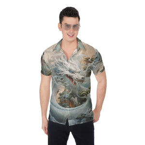 Painted Tree - White Dragon - All-Over Print Men's Shirt