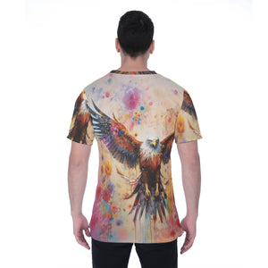 Painted Tree - Red Eagle - All-Over Print Men's T-shirt | Birdseye