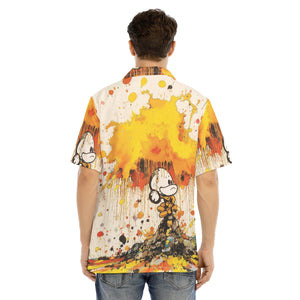 Painted Tree - Stacked Mouse - All-Over Print Men's Hawaiian Shirt With Button Closure