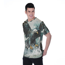 Load image into Gallery viewer, Painted Tree - Left Dark Eagle Attack - All-Over Print Men&#39;s T-shirt | Birdseye
