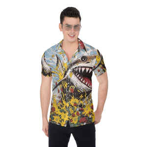 All-Over Print Men's Shirt - Swimming Shark