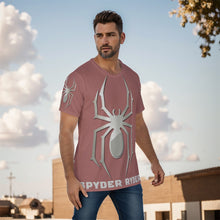 Load image into Gallery viewer, All-Over Print Men&#39;s O-Neck T-Shirt - Spyder Ryder - Three Wheel Motion - Marsala Red
