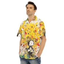 Load image into Gallery viewer, Painted Tree - Silly Cat - All-Over Print Men&#39;s Hawaiian Shirt With Button Closure
