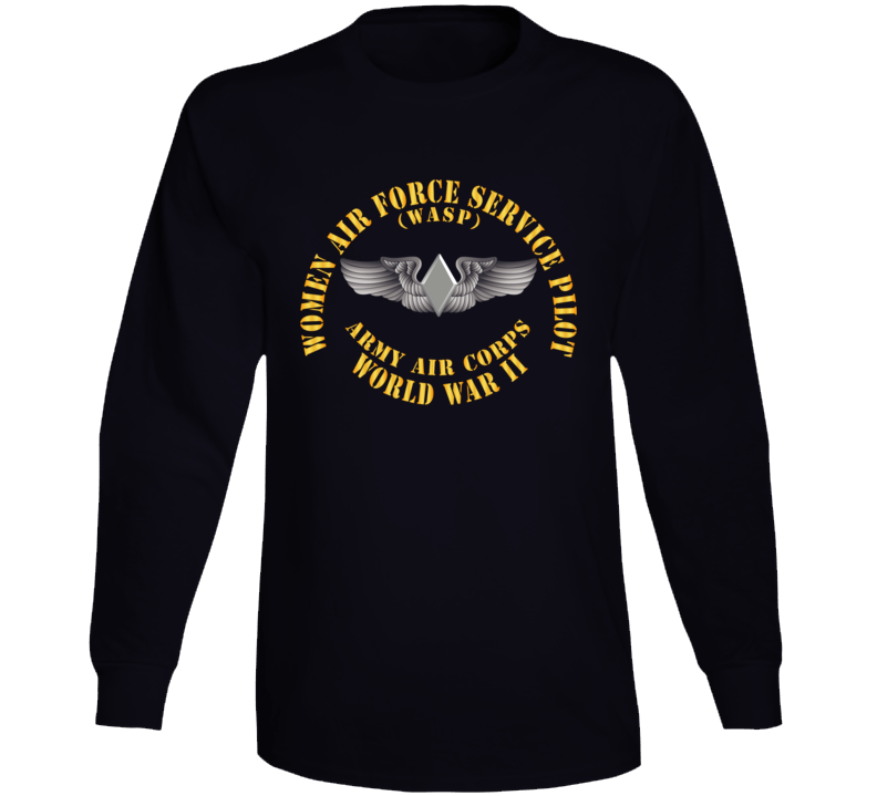 Army Air Corps - Wasp Wing (women Air Force Service Pilot) Long Sleeve