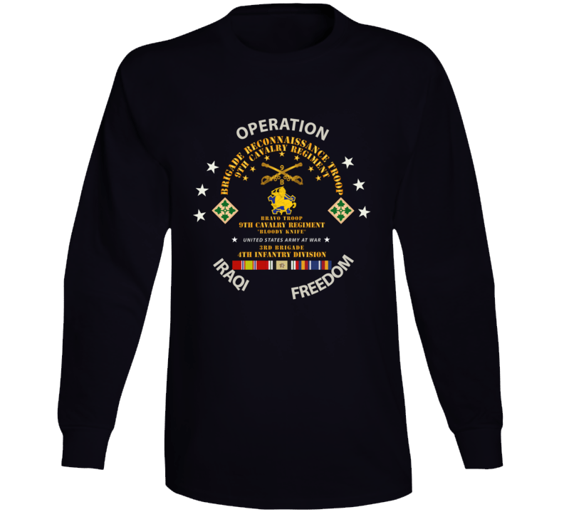 Army - Brt - 9th Cav, B Trp, 3rd Bde - 4th Inf Div - Operation If W Iraq Svc Long Sleeve