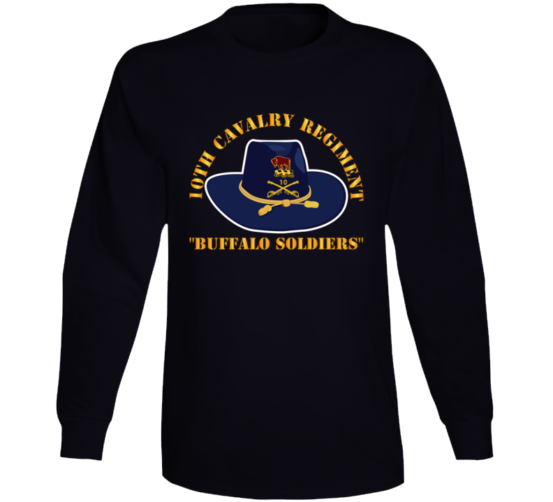 Army - 10th Cavalry Regiment  - Buffalo Soldiers Long Sleeve