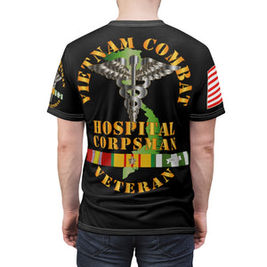 AOP - USNUSMC - Hospital Corpsman - Vietnam Veteran with Vietnam Service Ribbons - LRFront and Back