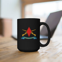 Load image into Gallery viewer, Black Mug 15oz - Army - 5th Infantry Division - SSI w Br - Ribbon X 300
