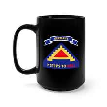 Load image into Gallery viewer, Black Mug 15oz - Army - 7th United States Army  w 7 Steps Hell w Scroll
