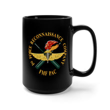 Load image into Gallery viewer, Black Mug 15oz - USMC - 1st Force Recon Company wo BckGrd
