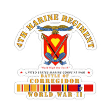 Load image into Gallery viewer, Kiss-Cut Stickers - USMC - 4th Marine Regiment - Battle of Corregidor - WWII w PAC SVC
