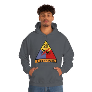 Unisex Heavy Blend™ Hooded Sweatshirt - Army - 20th Armored Division - Liberators wo Txt