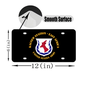 [Made in USA] Custom Aluminum Automotive License Plate 12" x 6" - Army - Kagnew Station - East Africa wo Drop Shadow