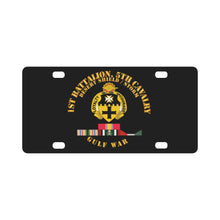 Load image into Gallery viewer, Army - 1st Bn 5th Cavalry - Desert Storm - Shield w Svc V1 Classic License Plate
