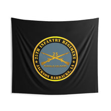 Load image into Gallery viewer, Indoor Wall Tapestries - Army - 25th Infantry Regiment - Jackson Barracks, LA - Buffalo Soldiers w Inf Branch
