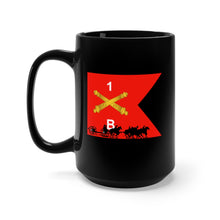 Load image into Gallery viewer, Black Mug 15oz - Union Army - Bravo Battery 1st Rhode Island Light Artillery with Guidon in Back
